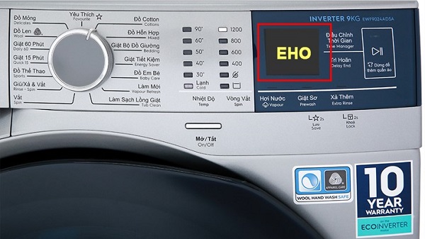 Màn hình LCD máy giặt báo lỗi EHO