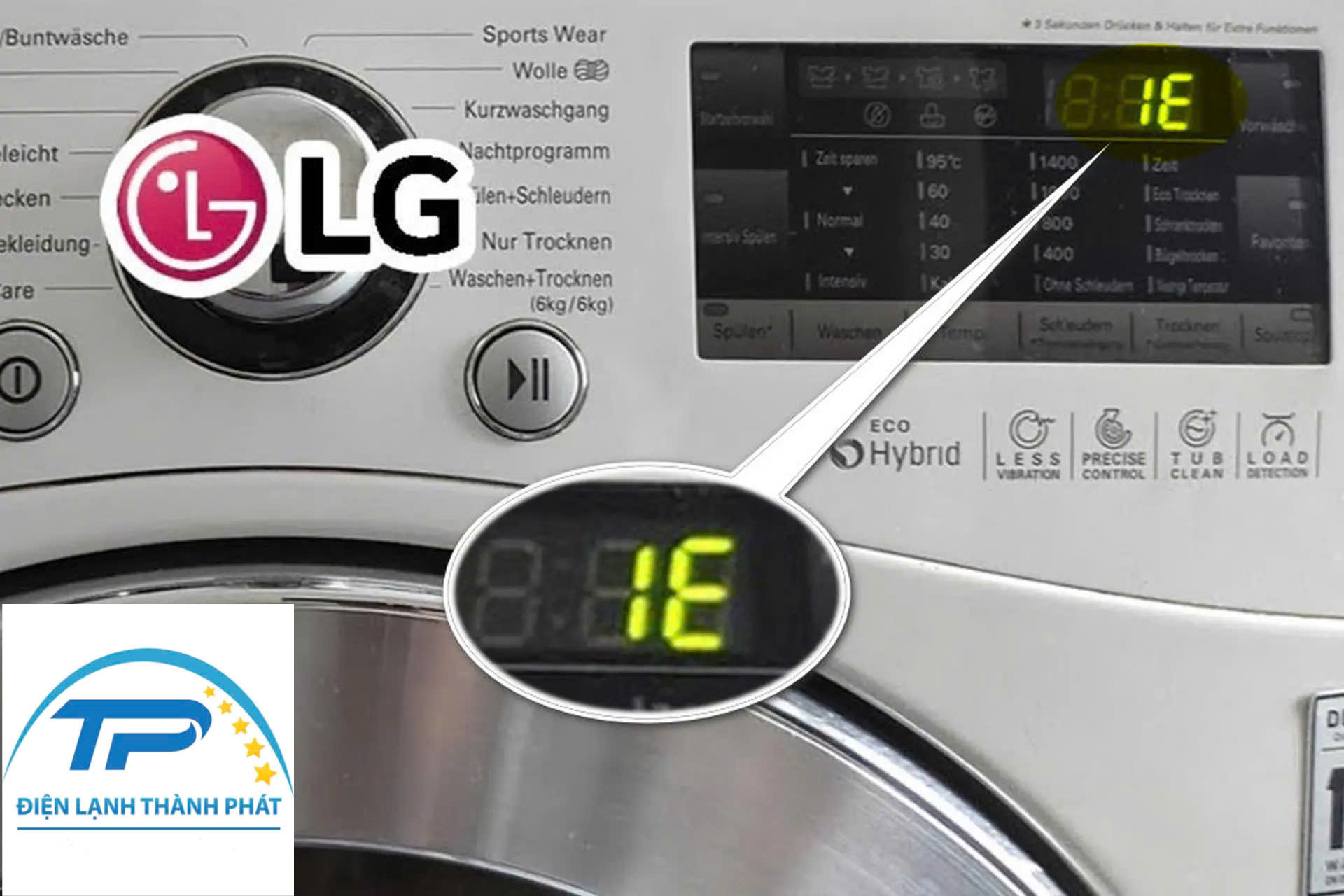 Máy giặt LG báo lỗi IE