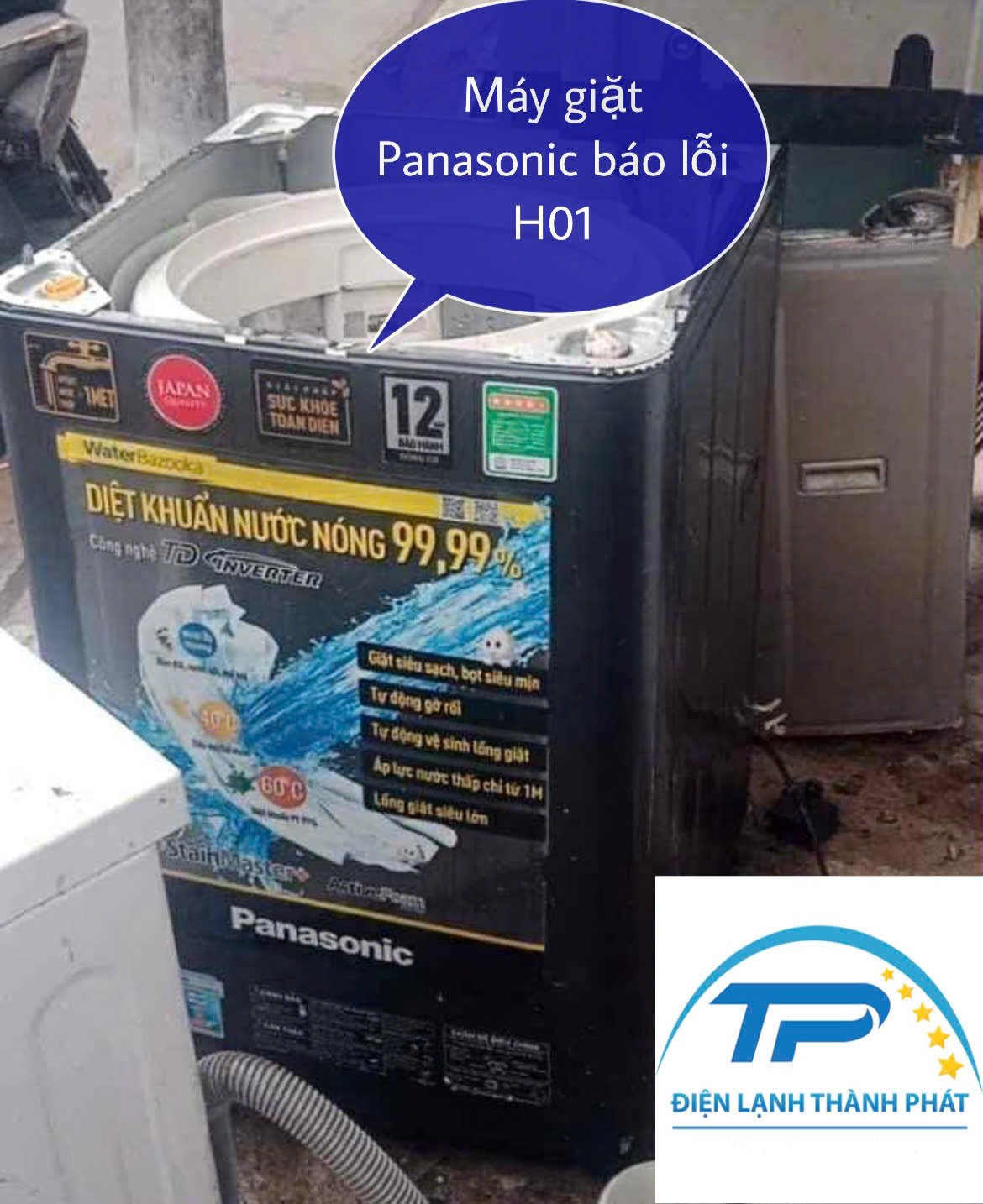 Máy giặt Panasonic báo lỗi H01