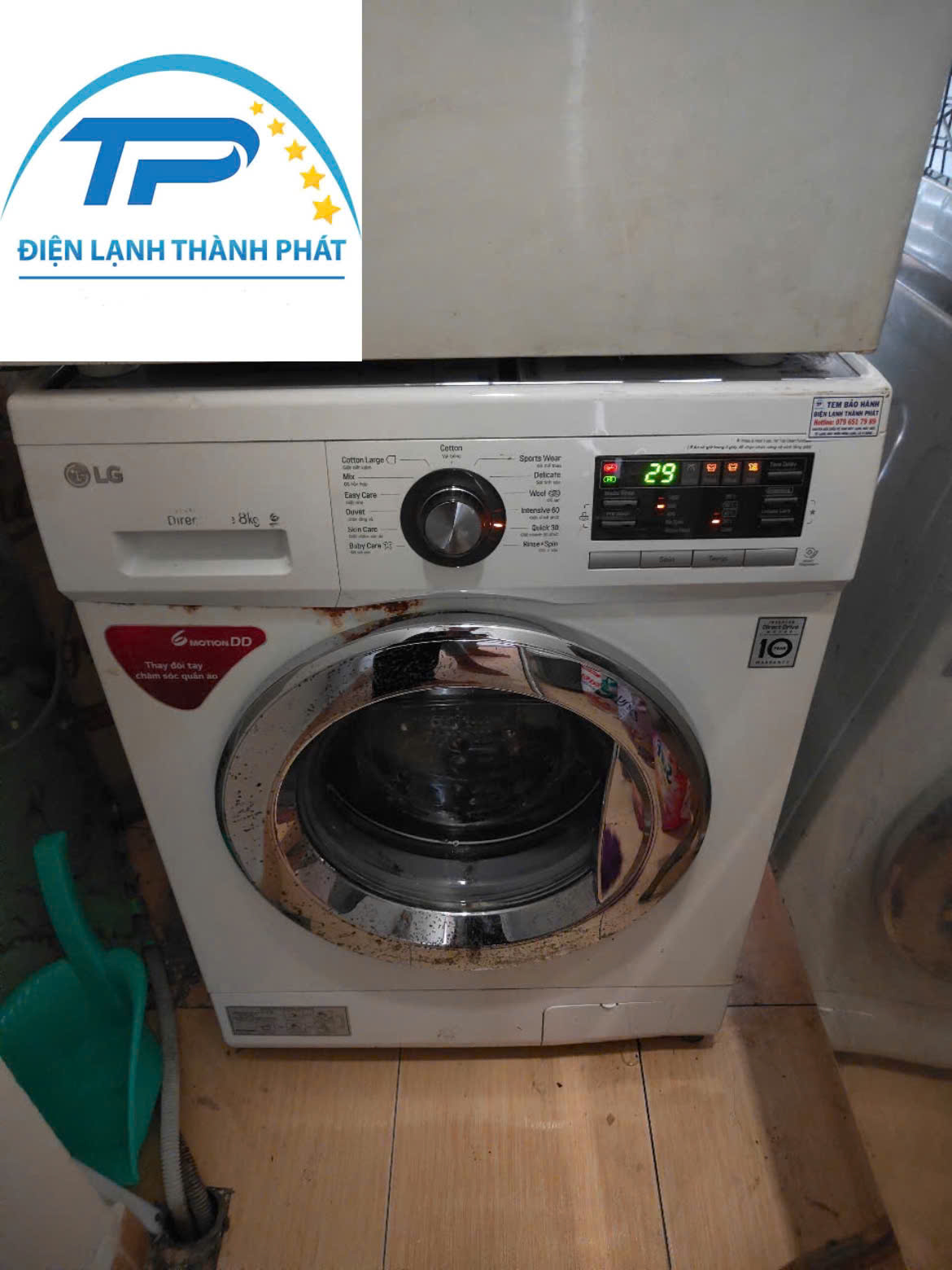 máy giặt kêu to