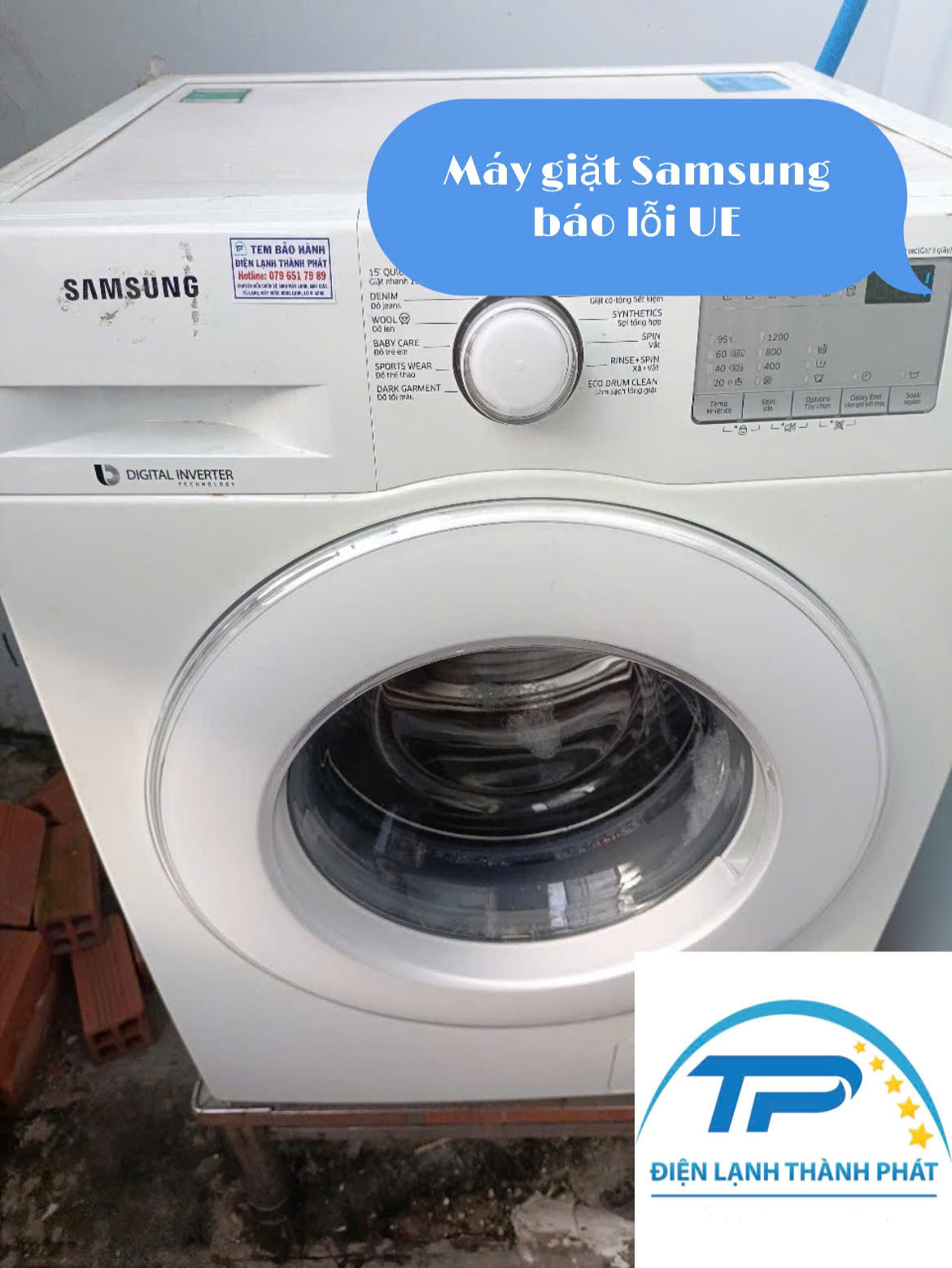 máy giặt Samsung báo lỗi UE